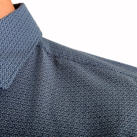 Hugo Boss Men's "Rikki_53" Slim Fit Geometric Print Long Sleeve Casual Shirt - Picture 7 of 9